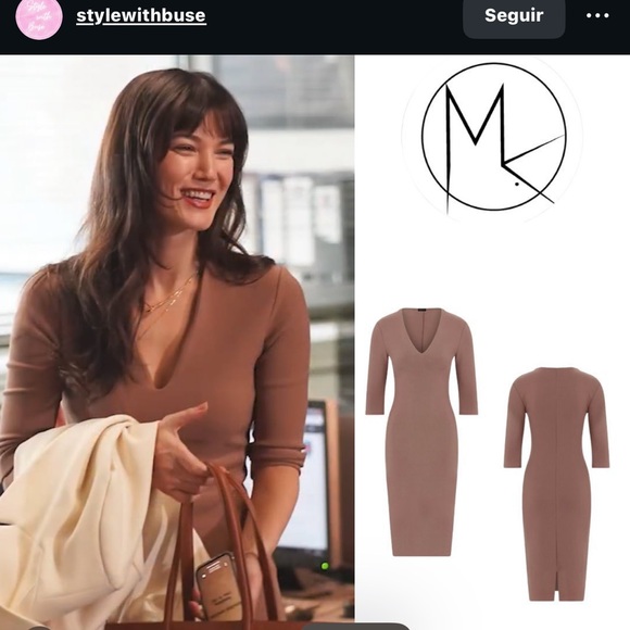 Zara Women's Taupe Long Sleeve Dress - Picture 7 of 11